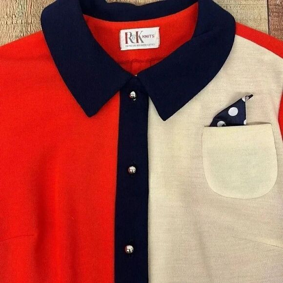 Vintage Mod R&K Knits Colorblock Dress - Picture 5 of 9